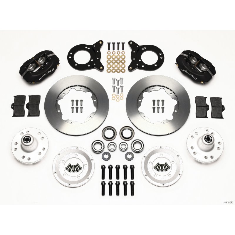 Wilwood Forged Dynalite Front Kit 11.00in 1970-1973 Mustang Disc & Drum Spindle