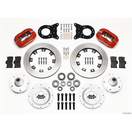 Wilwood Forged Dynalite Front Kit 12.19in Red 1965-1969 Mustang Disc & Drum Spindle