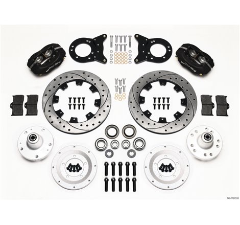 Wilwood Forged Dynalite Front Kit 12.19in Drilled 1965-1969 Mustang Disc & Drum Spindle