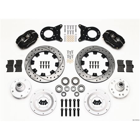 Wilwood Forged Dynalite Front Kit 12.19in Drilled 1965-1969 Mustang Disc & Drum Spindle