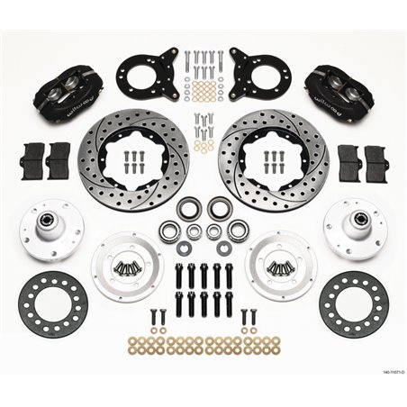 Wilwood Forged Dynalite Front Kit 11.00in Drilled 1965-1969 Mustang Disc & Drum Spindle