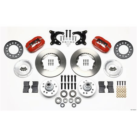 Wilwood Forged Dynalite Front Kit 11.00in Red 65-72 CDP A Body - 10in Drum