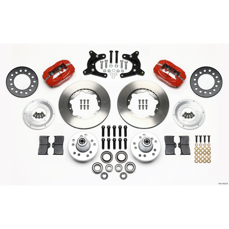 Wilwood Forged Dynalite Front Kit 11.00in Red 62-72 CDP A Body - 9in Drum