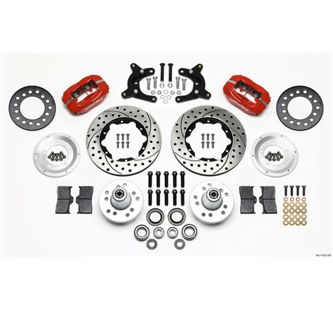 Wilwood Forged Dynalite Front Kit 11.00in Drilled Red 62-72 CDP A Body - 9in Drum