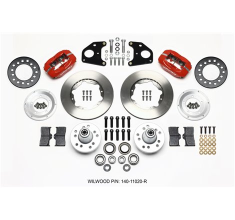 Wilwood Forged Dynalite Front Kit 11.00in Red 62-72 CDP B & E Body-Drum