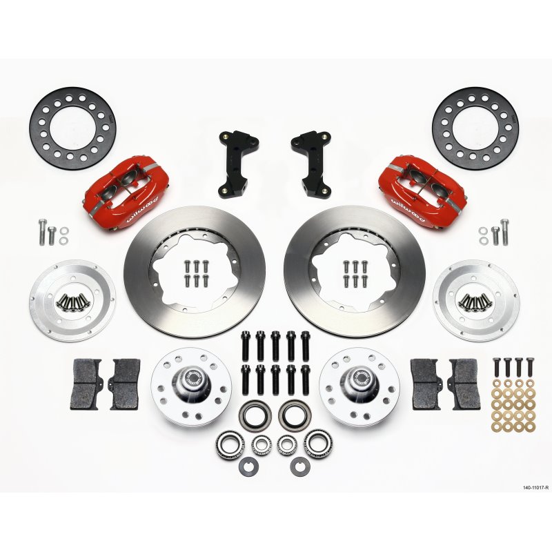 Wilwood Forged Dynalite Front Kit 11.00in Red 74-80 Pinto/Mustang II Disc Spindle only