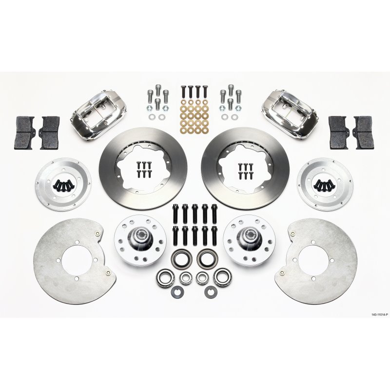 Wilwood Forged Dynalite Front Kit 11.00in Polished 37-48 Ford Psgr. 360 Plate Mount