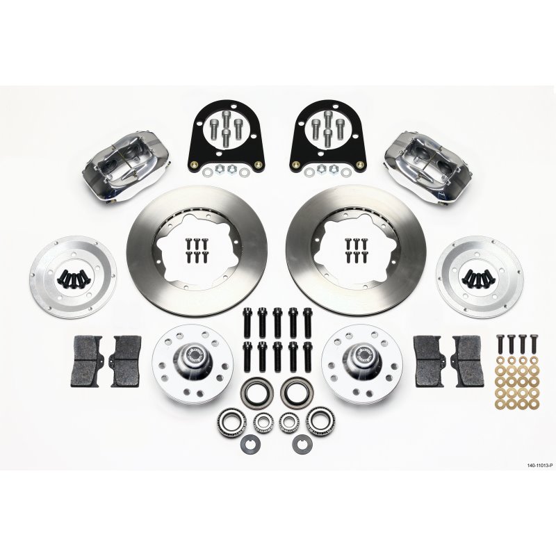 Wilwood Forged Dynalite Front Kit 11.00in Polished 37-48 Ford Psgr. Car Spindle