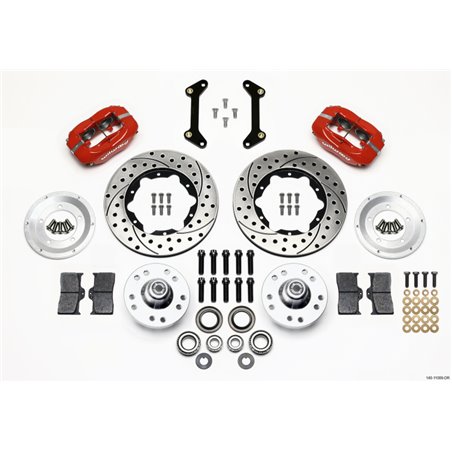 Wilwood Forged Dynalite Front Kit 11.00in Drilled Red 79-87 GM G Body