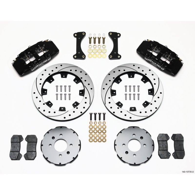 Wilwood Dynapro 6 Front Hat Kit 12.19in Drilled 94-01 Honda/Acura w/262mm Disc