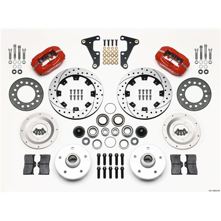 Wilwood Forged Dynalite Front Kit 11.75in Drilled Red 41-55 Cadillac