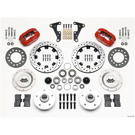 Wilwood Forged Dynalite Front Kit 11.75in Drilled Red 40-52 Oldsmobile