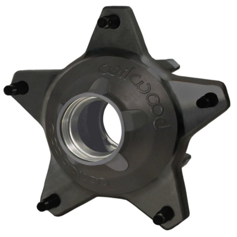 Wilwood Hub-Starlite 55 Front w/Cap Std. Offset 5/8 Studs-Drilled-Black