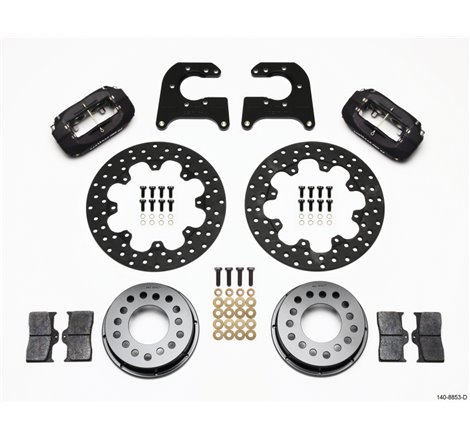 Wilwood Forged Dynalite Rear Drag Kit Drilled Rotor Mopar/Dana 2.50in Off w/Snap Ring Brng