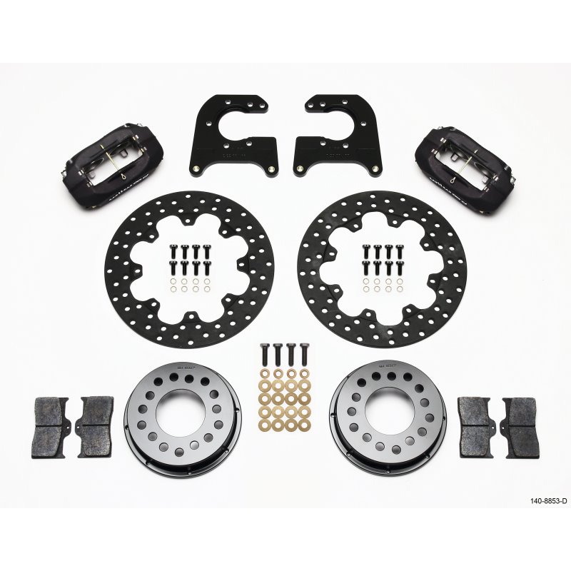 Wilwood Forged Dynalite Rear Drag Kit Drilled Rotor Mopar/Dana 2.50in Off w/Snap Ring Brng