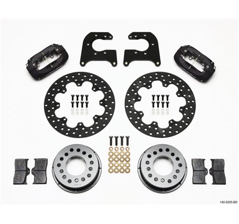 Wilwood Forged Dynalite Rear Drag Kit Drilled Rotor Mopar/Dana 2.36in Off w/Snap Ring Brng