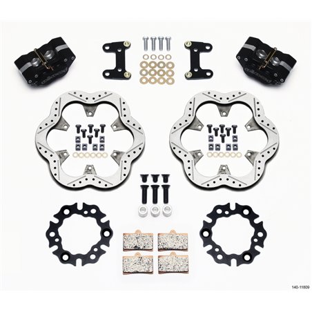 Wilwood GP320 Front Kit Top Mount 10.50in SuperAlloy Vntd Rtr Asph Midget