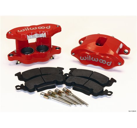 Wilwood D52 Front Caliper Kit - Red 2.00 / 2.00in Piston 1.28in Rotor