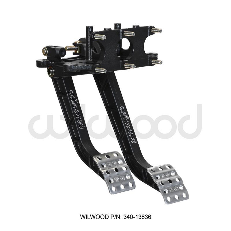 Wilwood Adjustable Dual Pedal - Brake / Clutch - Rev. Swing Mount -6.25:1 Brake 5.1:1 Clutch