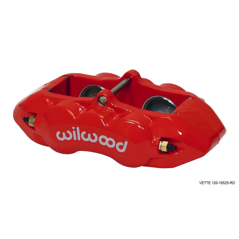 Wilwood Caliper-D8-4 Front Red 1.88in Pistons 1.25 Disc