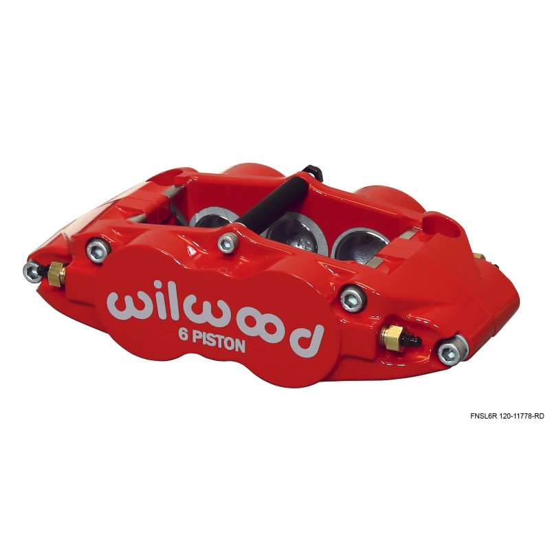 Wilwood Caliper-Narrow Superlite 6R-RH - Red 1.62/1.12/1.12in Pistons 1.25in Disc