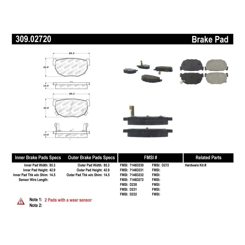 StopTech Performance 89-98 240SX Rear Brake Pads