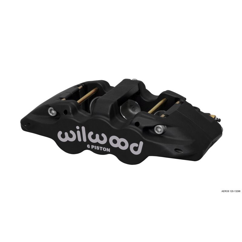 Wilwood Caliper-Aero6-L/H - Black Anodize 1.75/1.38/1.38in Pistons 1.25in Disc