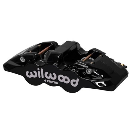 Wilwood Caliper-Aero4-R/H - Black 1.62/1.38in Pistons 1.25in Disc