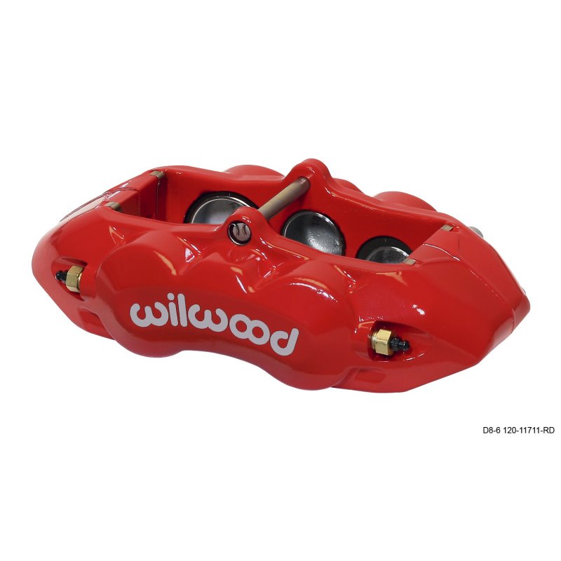 Wilwood Caliper-D8-6 R/H Front Red 1.88/1.38/1.25in Pistons 1.25in Disc