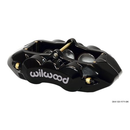 Wilwood Caliper-D8-6 R/H Front Black 1.88/1.38/1.25in Pistons 1.25in Disc