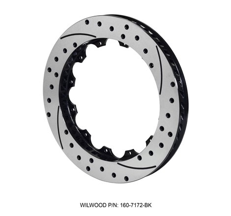 Wilwood Rotor-SRP48 SPC-37-RH-BLK-Drill 12.88 x 1.25 - 12 on 8.75in