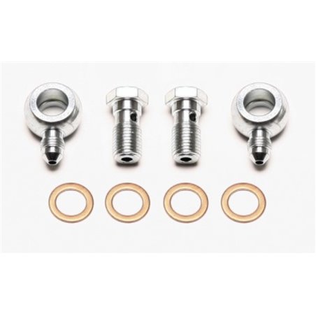 Wilwood Banjo Fitting Kit -3 male to 7/16 Banjo Bolts & Crush Washers (2 qty)