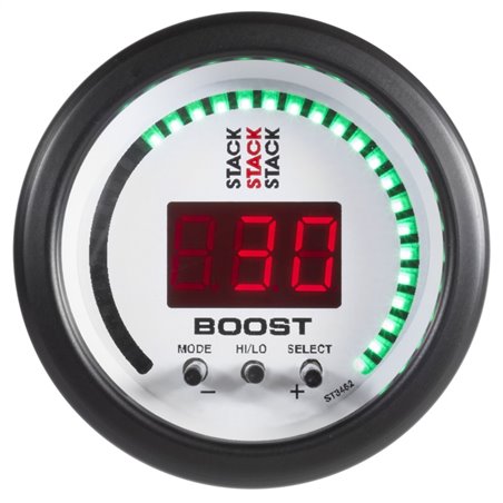 Autometer Stack 52mm -1 to +2 Bar (-30INHG to +30 PSI) Boost Controller - White