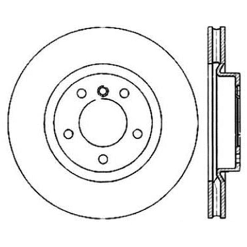 StopTech 95-99 BMW M3 E36 / 98-02 Z3 M Series Front Left Cryo Sport Slotted Rotor