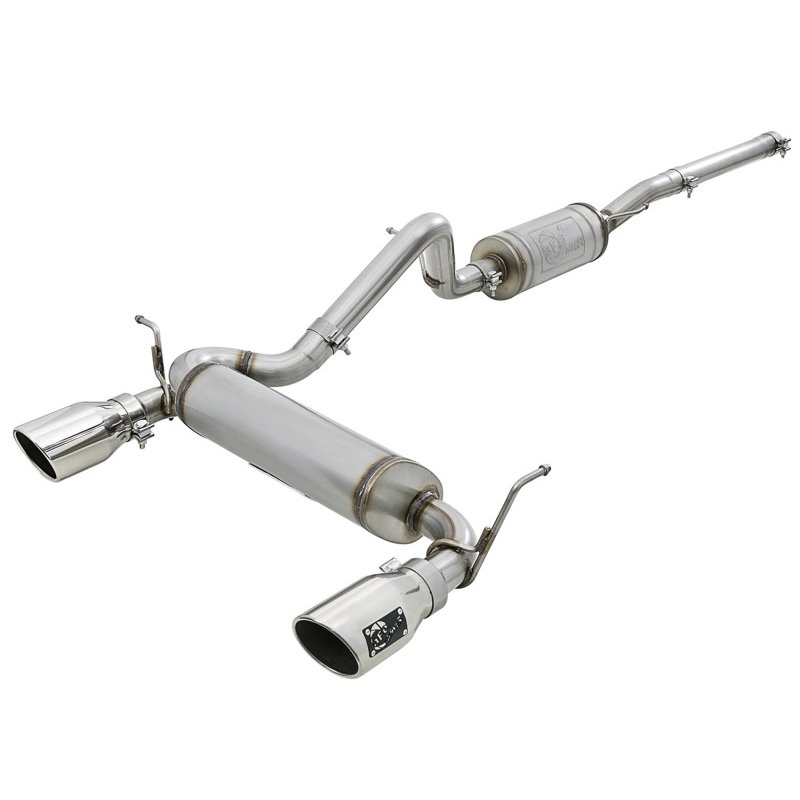 aFe Rebel Series 2.5in 409 SS Cat-Back Exhaust w/ Polished Tips 07+ Jeep Wrangler (JK) V6 3.6L/3.8L