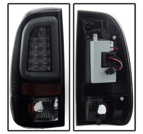 Spyder 97-03 Ford F150 Stylsd. F250 V3 Lght Bar LED Tail Lights - Blk Smk ALT-YD-FF15097V3-LBLED-BSM