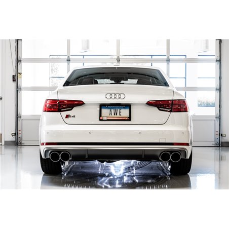 AWE Tuning Audi B9 S5 Sportback Touring Edition Exhaust - Non-Resonated (Silver 102mm Tips)