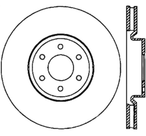 StopTech Sport Slotted (CRYO) 05-18 Nissan Frontier Front Right Slotted Rotor