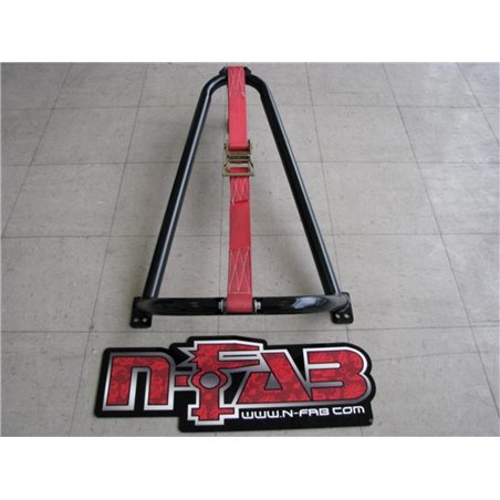 N-Fab Bed Mounted Tire Carrier Universal - Gloss Black - Black Strap