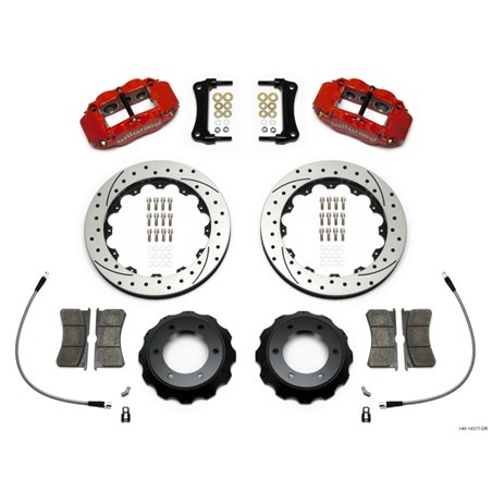 Wilwood Narrow Superlite Red 6R Front Kit 12.88in Drilled Rotor w/ Lines 05-15 Toyota Tacoma