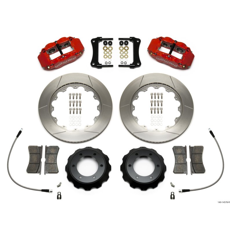 Wilwood Narrow Superlite Red 6R Front Kit 14in Slotted Rotor w/ Lines 05-15 Toyota Tacoma