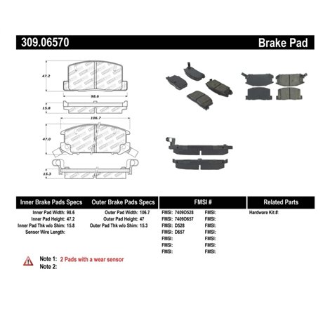 StopTech Performance 1/90-95/00-05 Toyota MR2/Spyder Rear Brake Pads