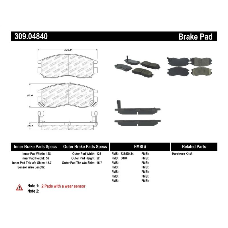 StopTech Performance 4/89-99 Mitsubishi Eclipse GST Front Brake Pads