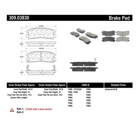 StopTech Performance 4/89-99 Mitsubishi Eclipse GST Rear Brake Pads