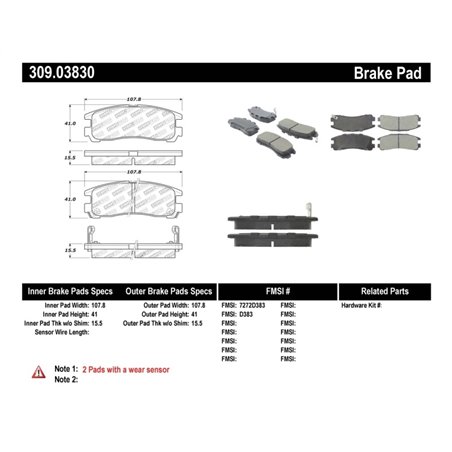 StopTech Performance 4/89-99 Mitsubishi Eclipse GST Rear Brake Pads