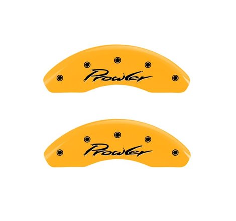 MGP 4 Caliper Covers Engraved Front & Rear 97-02 Chrysler Prowler Yellow Finish Black Prowler Logo