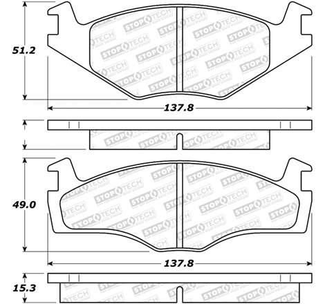 StopTech 85-93 Volkswagen Cabriolet Street Performance Front Brake Pads