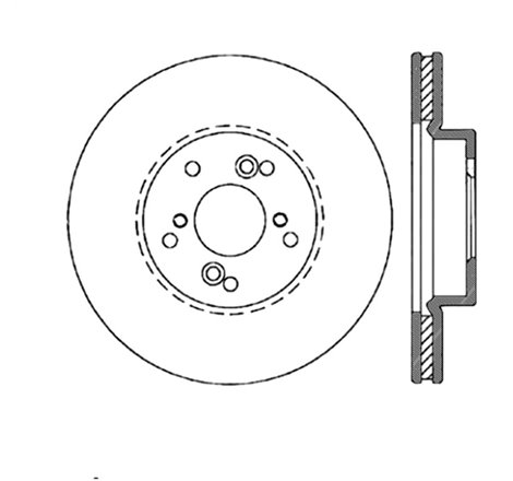 StopTech Power Slot Slotted 99-08 Acura TL (STD Caliper) / 01-03 CL / 04-09 TSX Front Left Rotor