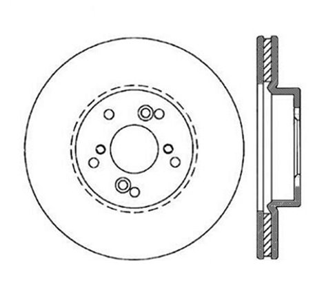 StopTech Power Slot Slotted 99-08 Acura TL (STD Caliper) / 01-03 CL / 04-09 TSX Front Right Rotor