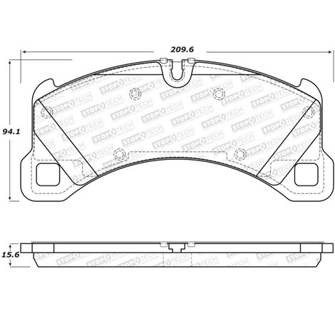 StopTech 2015+ Porsche Macan / 2017+ Porsche Panamera Street Performance Front Brake Pads